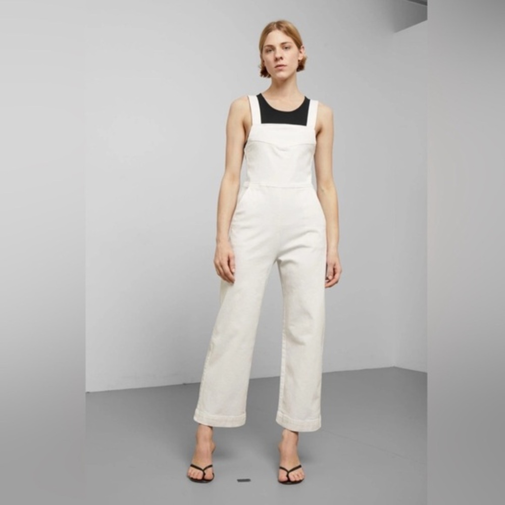 Weekday JUNIP Cream Denim Overalls